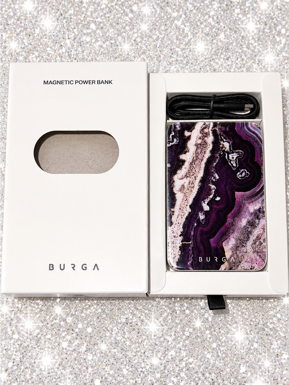 Burga Purple Agate Magnetic Power Bank NIB